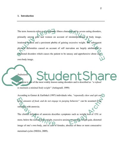 Essay on Anorexia