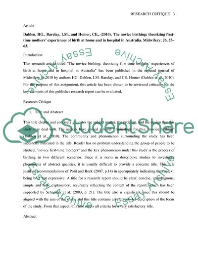 Qualitative Critical Review