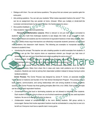 Developing Mathematics Approach