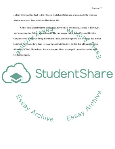 Young Goodman Brown (Nathaniel Hawthorne)