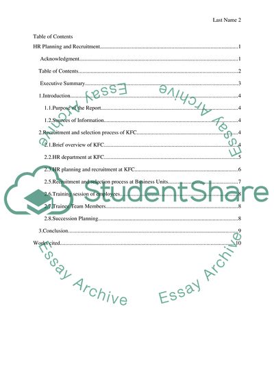 HR Planning and Recruitment