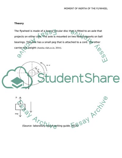 Moment of Inertia of a Flywheel