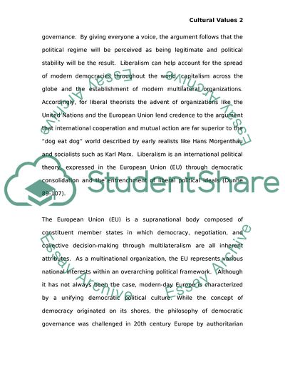 Reflect on a significant cultural value