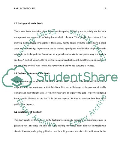 Pain Management in Palliative Care