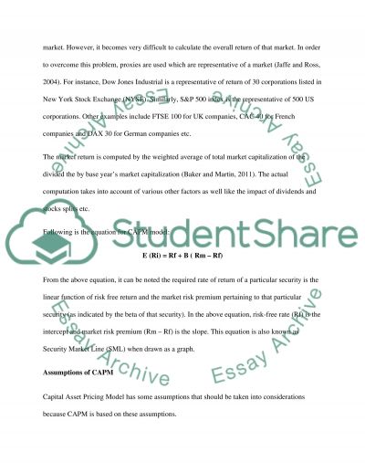 the capital asset pricing model essay Free college essay capital asset pricing model capital asset pricing model has no practical value as it relies on many unrealistic assumptionsвђќ financial economist william sharpe. the capital asset pricing model essay Free college essay capital asset pricing model capital asset pricing model has no practical value as it relies on many unrealistic assumptionsвђќ financial economist william sharpe.