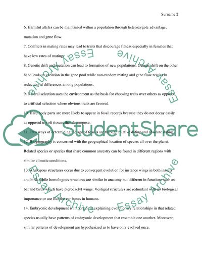 Five Conditions Required for Hardy-Weinberg Equilibrium