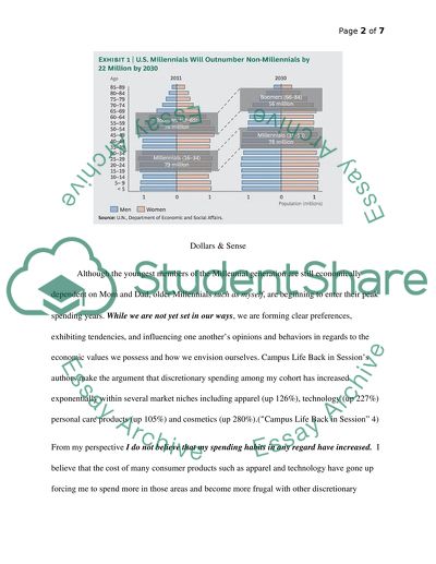 Millennials and spending/behavior comparison