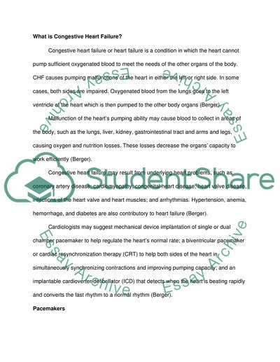 Risks of Medical Devices on the Patients with Congestive Heart Failure