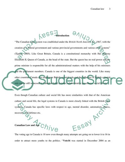 The Canadian Legal System