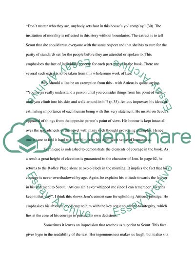 Harper Lees Vision and Depiction of Courage in To Kill a Mockingbird