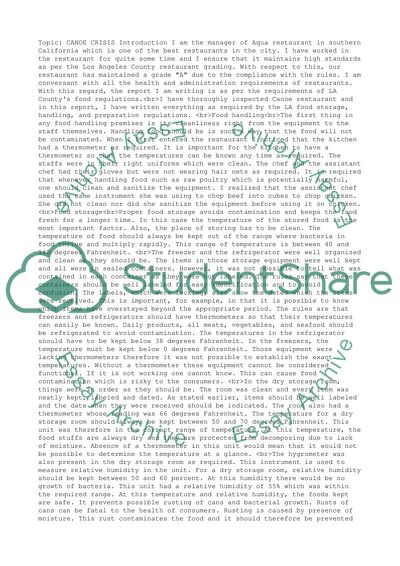 Crisis at Canoe: Business Communications Assignments