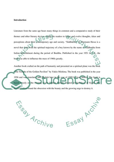Comparison of Siddhartha and The Temple of the Golden Pavilion