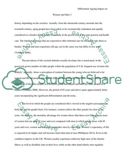 Differential Ageing Impact on Women and Men