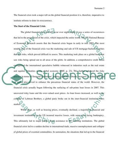Reforms in the International Finance System