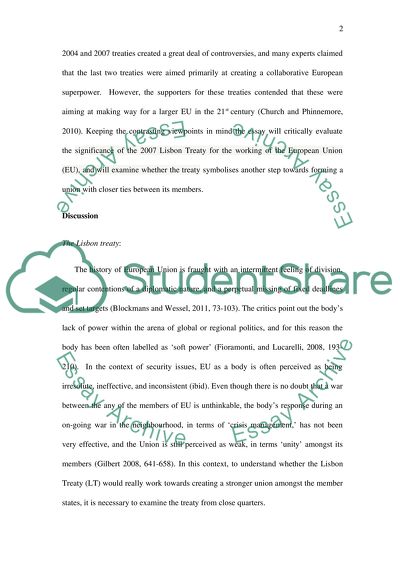 Lisbon Treaty for the Working of the EU