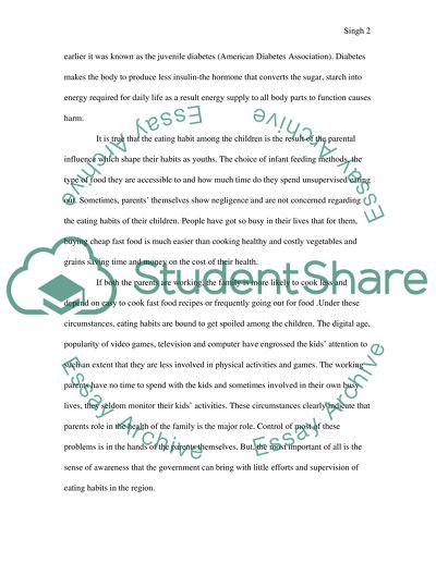 Increasing Levels of Childhood Obesity