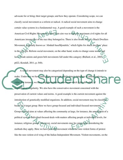 Key Characteristics of a Social Movement