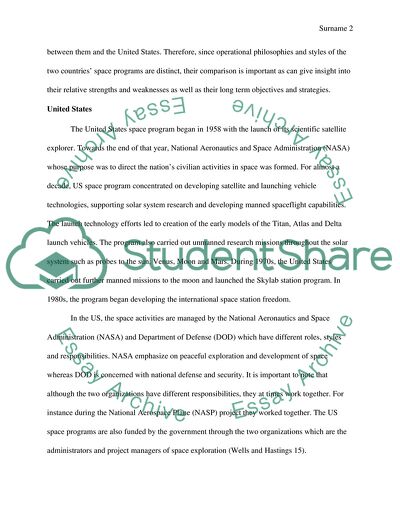 The US and Japan Space Program