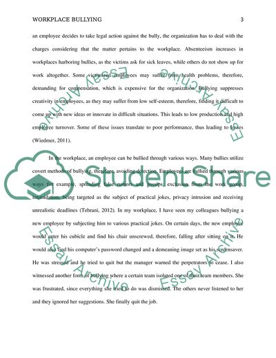 The Impact of Workplace Bullying