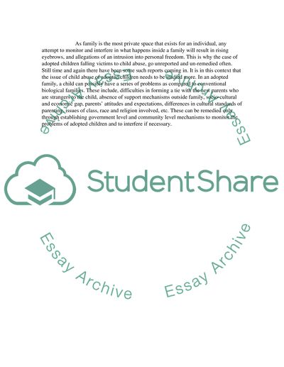 Child Abuse with Adopted children