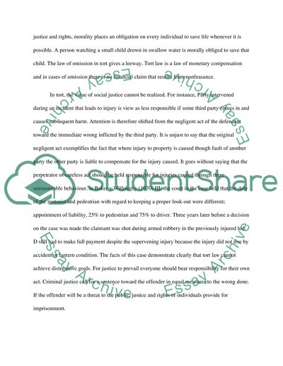 Tort law should not and could not be used to achieve distributive goals