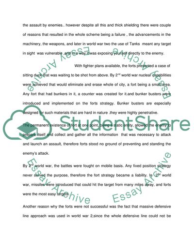 The Use of Fortresses in Both World Wars