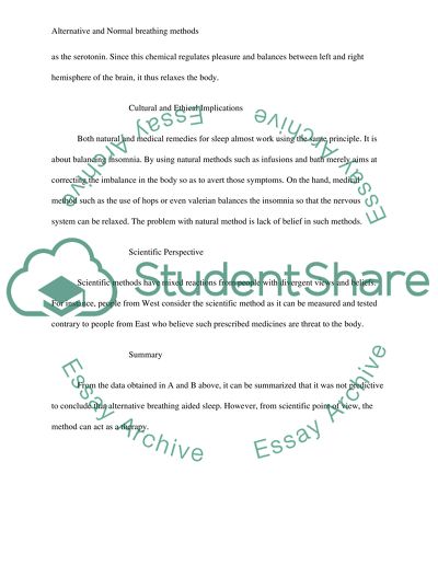 Alternative and Normal Breathing Methods