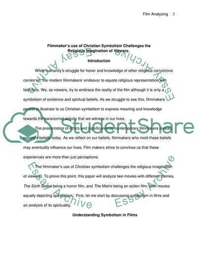 The Use of Christian Symbolism in The Sixth Sense and The Matrix