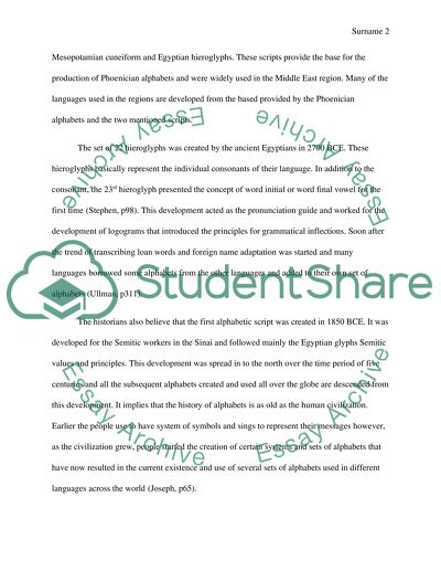 The history of the alphabet