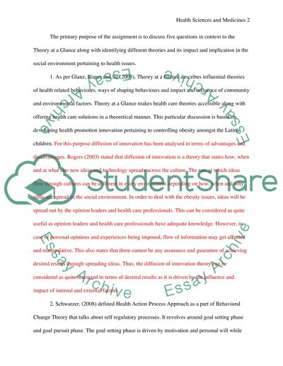 Five Questions in Context to the Theory at a Glance