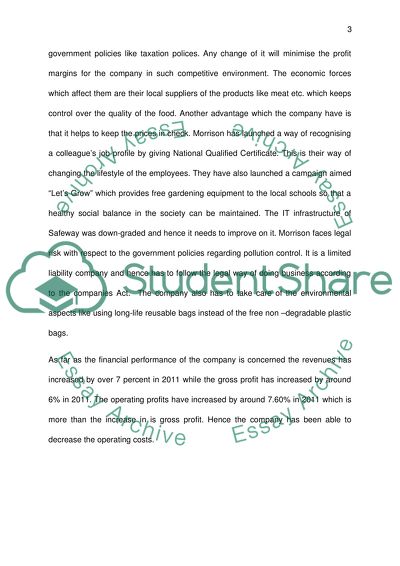 The Strategies Employed by Morrisons Supermarkets