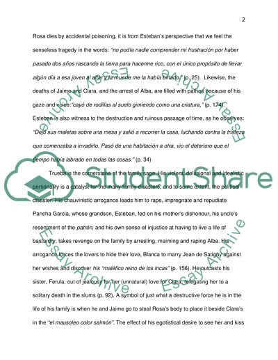 Isabel Allendes novel, La Casa de los Espritus