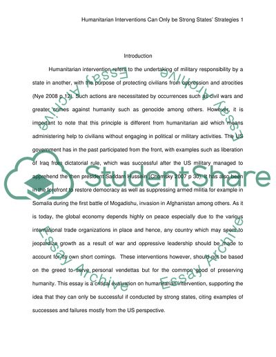 Humanitarian Intervention