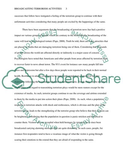 Terrorism and the Media