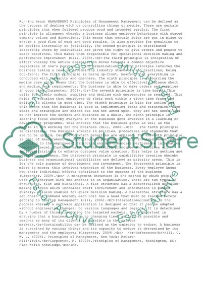 The Main Principles of Management