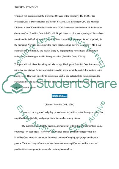 Priceline Tourist Company Analysis
