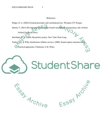 The Exclusionary Rule