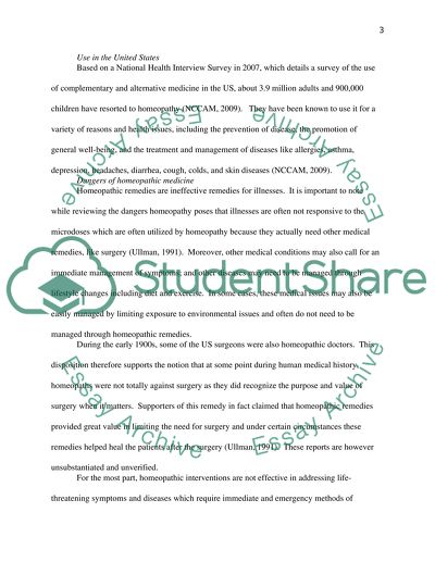 Dangers of homeopathic medicine