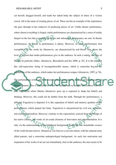 Remarkable Artist. Marina Abramovic