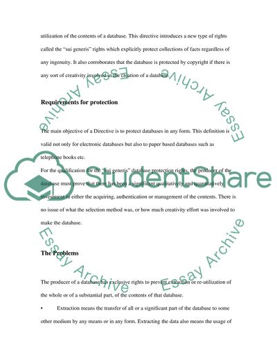 Data Base Directives