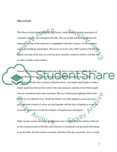 The Pianist Film Analysis