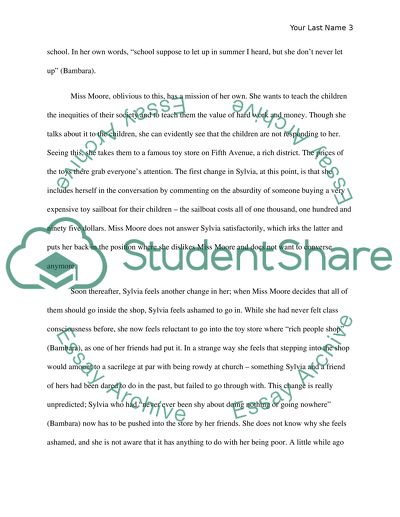 Sample Narrative Essay High School The Lesson By Toni Cade Bambara The Benefits Of Learning English Essay also Best Business School Essays The Lesson By Toni Cade Bambara Essay Example Topics And Well Friendship Essay In English