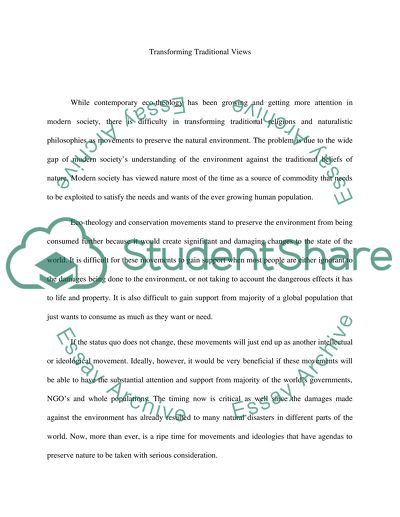 Transforming Traditional Views