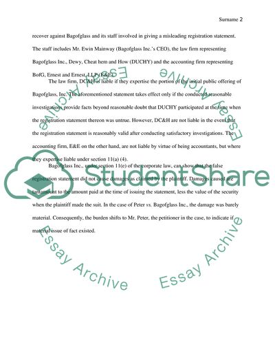 CORPORATE AND SECURITIES LAW