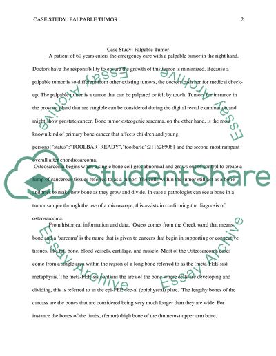 The Emergency Care with a Palpable Tumor