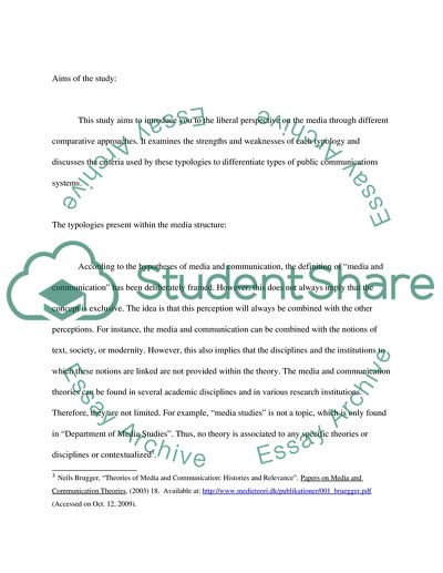 Theories of Media and Communication