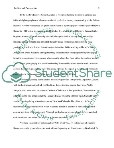 The Impact of Avedon and Vreelands Cooperation in the Fashion and Photography Industry From the 1950s