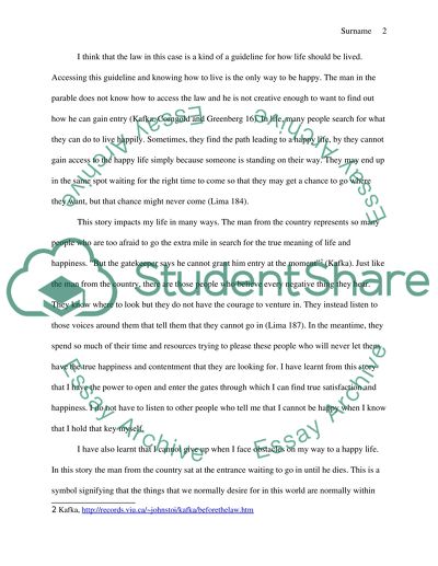 Analysis of Before the Law by Frantz Kafka