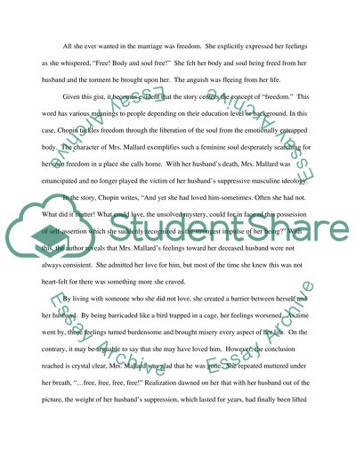 The Story of an Hour Book Report/Review