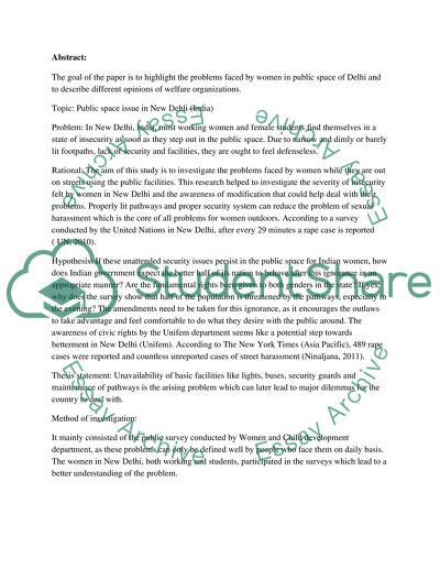 Global Safe Cities Free of Violence for Women and Girls